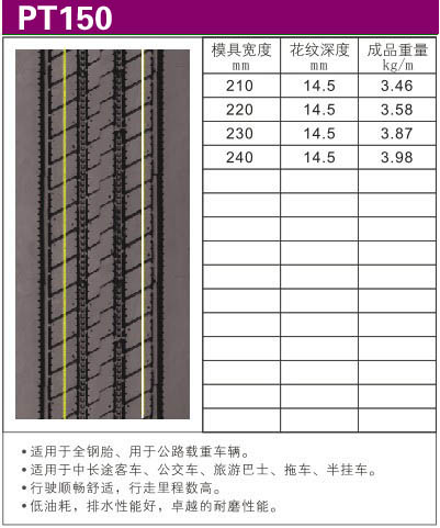 鹏途胎面胶PT150 ([list:p_xh])